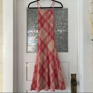 Polo Ralph Lauren Pink and Cream Plaid Dress
